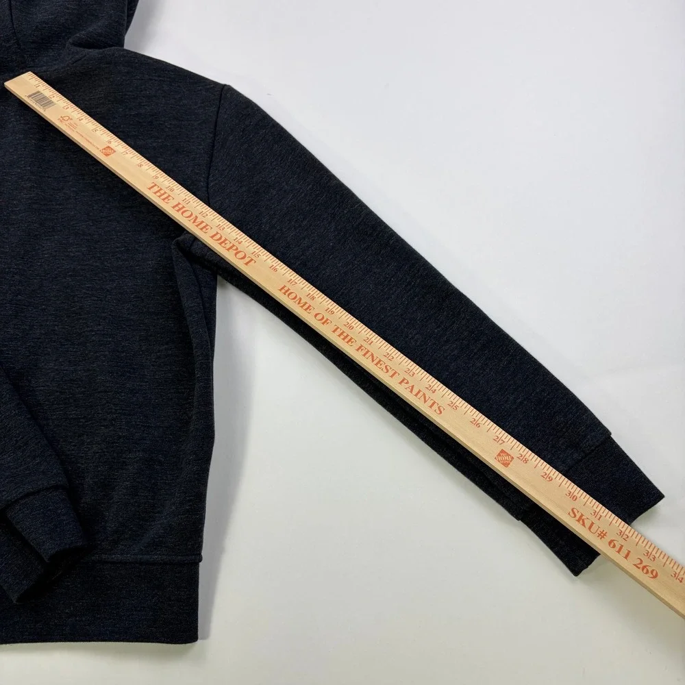 Polo Ralph Lauren Double-Knit Full-Zip Hoodie Mens Medium Charcoal Grey Pony